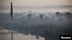북한 평양의 새벽.
