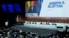 FIFA President Sepp Blatter delivers an opening speech at the 65th FIFA Congress in Zurich, Switzerland, May 29, 2015. 