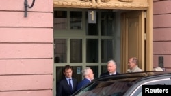 U.S. special envoy for North Korea Stephen Biegun leaves a meeting at the Swedish Foreign Ministry in Stockholm, Oct. 4, 2019.