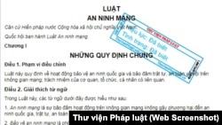 Dự luật an ninh mạng đã được thông qua thành luật.