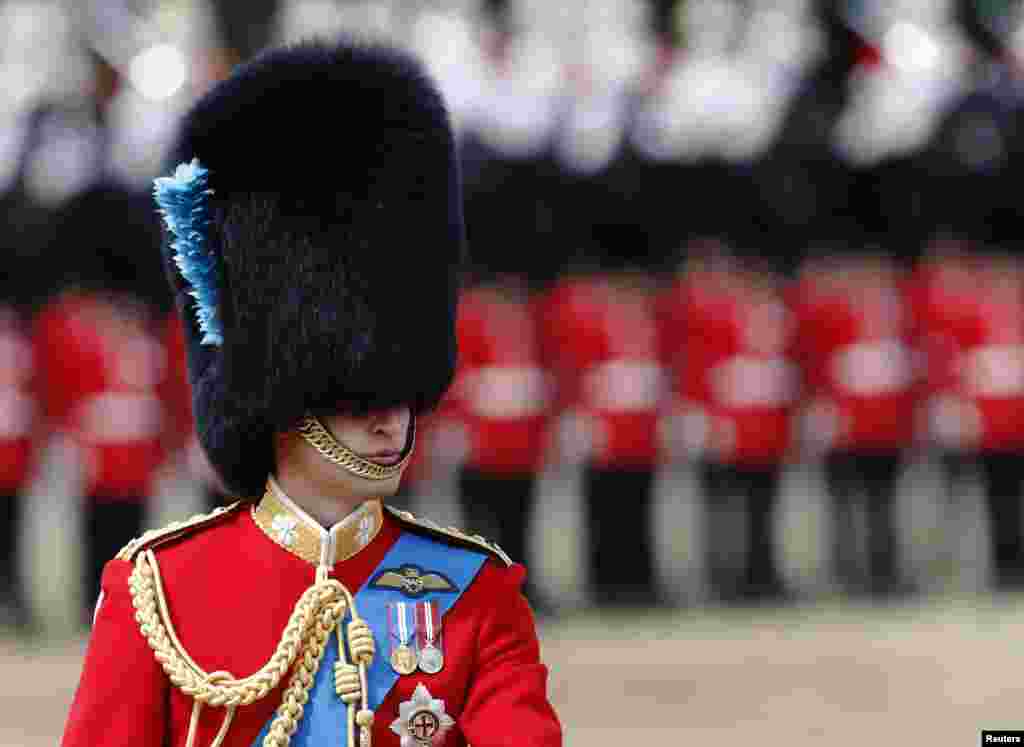 Britain&#39;s Prince William attends the Trooping the Color ceremony on Horse Guards Parade in central London. Trooping the Color is a ceremony to honor the sovereign&#39;s official birthday. 