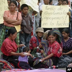 Indigenous Guatemalan women from different rural areas participate in a peaceful protest in Guatemala City, demanding a rural development plan to help to reduce poverty (2010 file photo)