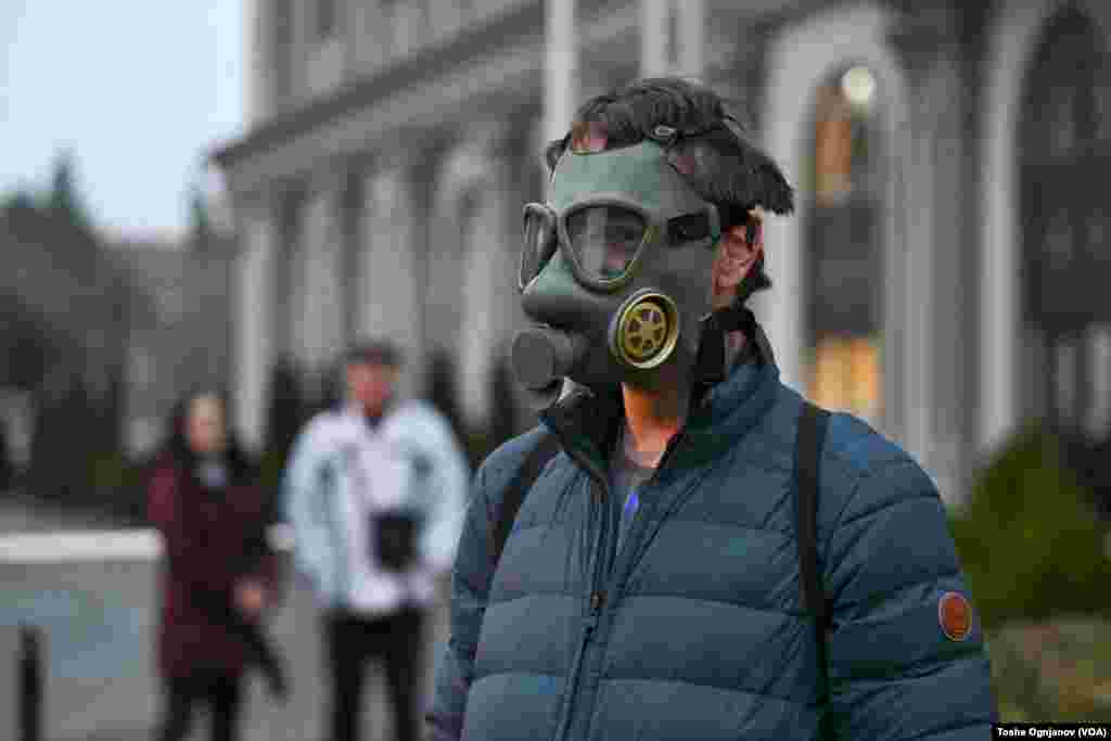 Protest in Skopje against the air pollution in North Macedonia, December 10th, 2024