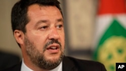 Matteo Salvini à Rome en Italie le 22 août 2019.