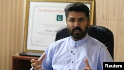 Abdul Khaliq, Head of Programs for ActionAid of ActionAid Pakistan speaks during an interview with Reuters in Islamabad, Pakistan, Oct. 4, 2018.