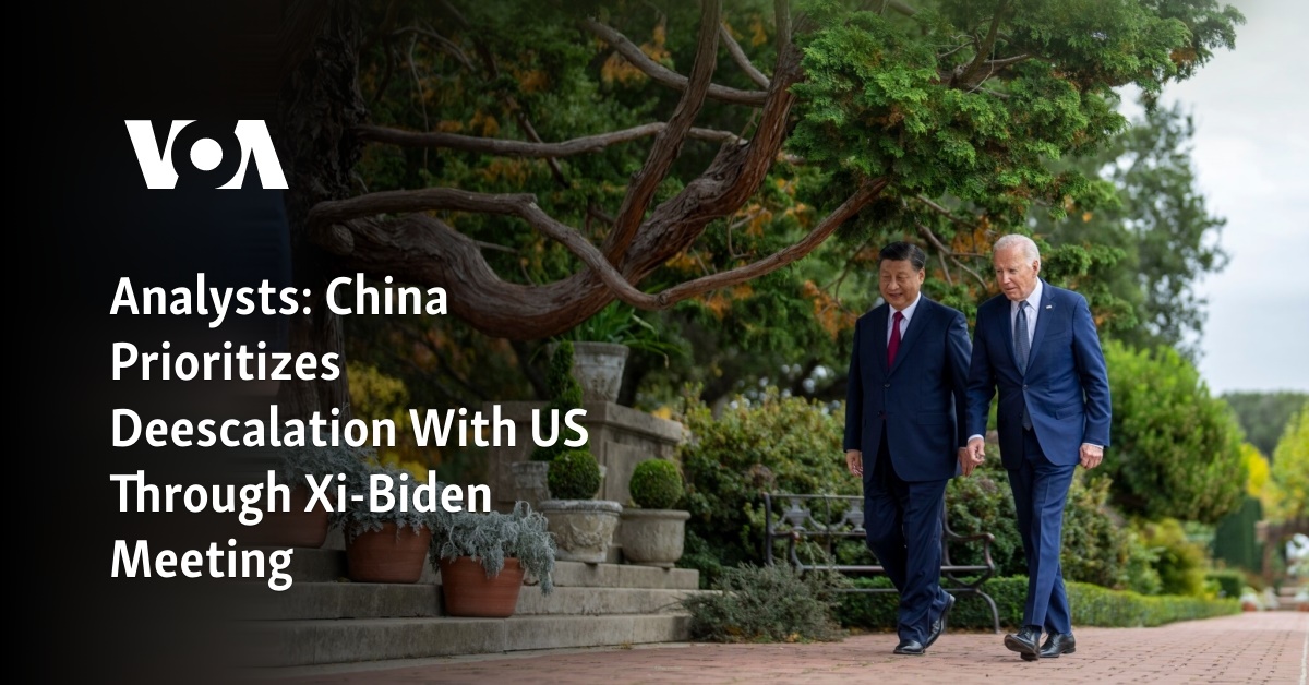 Analysts: China Prioritizes De-escalation With US Through Xi-Biden Meeting