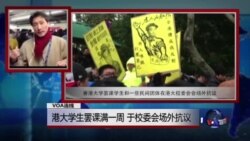 VOA连线：港大学生罢课满一周 于校委会场外抗议