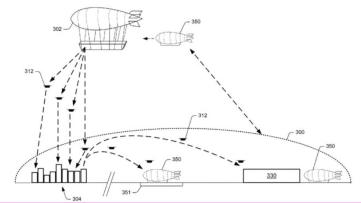 Amazon deals blimp warehouse