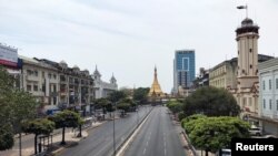 ကိုဗစ်ကပ်ရောဂါ အန္တရာယ်ကာကွယ်ထိန်းချုပ်ရေး lockdown လုပ်ထားတဲ့ ရန်ကုန်မြို့မြင်ကွင်း (ဧပြီ ၁၇၊ ၂၀၂၀)