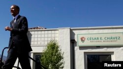 El presidente Barack Obama declaró como "monumento histórico" el monumento nacional de César Chávez en Keene, California.