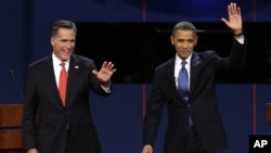 Tổng thống Obama và ứng cử viên của đảng Cộng hòa Mitt Romney