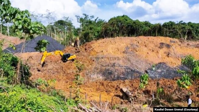 Kerusakan kawasan mengancam kebun percobaan Universitas Mulawarman. (Foto: Courtesy/Koalisi Dosen Unmul)