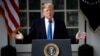 Tổng thống Donald Trump phát biểu trong một sự kiện tại Vườn Hồng của Nhà Trắng, ngày 15 tháng 2, 2019.