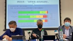 香港民意研究所公佈最新民意調查顯示，62%受訪者反對悼念六四活動會危害中國國家安全 (美國之音/湯惠芸)