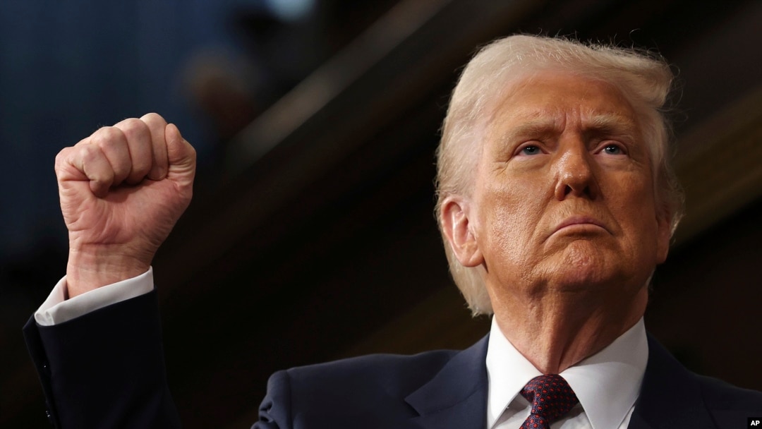Претседателот на САД Доналд Трамп се обраќа на заедничката седница на Конгресот во Капитол во Вашингтон, 4 март 2025 година