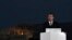 French President Emmanuel Macron delivers a speech at Pnyx hill as the ancient site of Acropolis is seen in the background in Athens, Thursday, Sept. 7, 2017. Standing at a Greek site where democracy was conceived, French President Emmanuel Macron called on members of the European Union to reboot the 60-year-old bloc with sweeping political reforms or risk a "slow disintegration. 