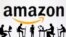 ARCHIVO - Se ven figuras con computadoras y teléfonos inteligentes frente al logotipo de Amazon en esta ilustración tomada el 19 de febrero de 2024.