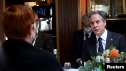 U.S. Secretary of State Antony Blinken meets with Australian Foreign Minister Marise Payne, in Melbourne