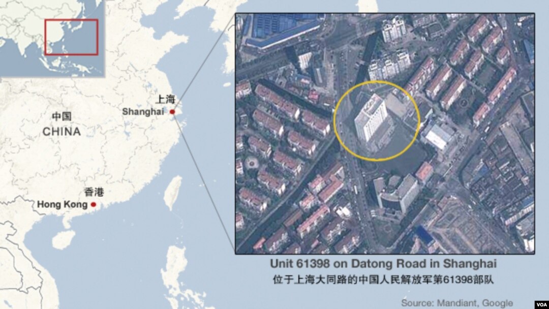 上海网络攻击总部所在地地图