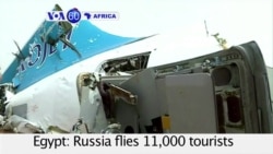VOA60 Africa- Russia flies 11,000 toursists home from Sharm el-Sheikh following deadly plane crash
