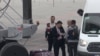 A still image taken from a video shows German Islamic State detainees, being deported back to Germany, boarding a plane at Istanbul International Airport, Nov. 14, 2019.