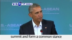 VOA60 World - President Barack Obama gathers ten leaders from Southeast Asia for ASEAN summit