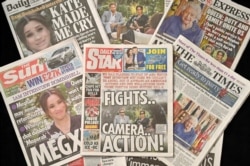 UK daily newspapers on March 8, 2021, show front-page headlines reporting on the story of the interview given by Meghan, Duchess of Sussex, wife of Britain's Prince Harry, Duke of Sussex, to Oprah Winfrey, which aired on US broadcaster CBS.