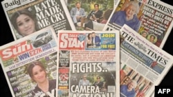 UK daily newspapers on March 8, 2021, show front-page headlines reporting on the story of the interview given by Meghan, Duchess of Sussex, wife of Britain's Prince Harry, Duke of Sussex, to Oprah Winfrey, which aired on US broadcaster CBS.