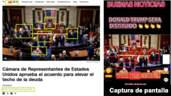 Comparación entre video viral de febrero de 2025 (derecha) y video de 2023 (izquierda).