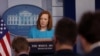 La secretaria de prensa de la Casa Blanca, Jen Psaki, responde a preguntas de los periodistas en la Casa Blanca en Washington DC, EE. UU. el 22 de marzo del 2021. 