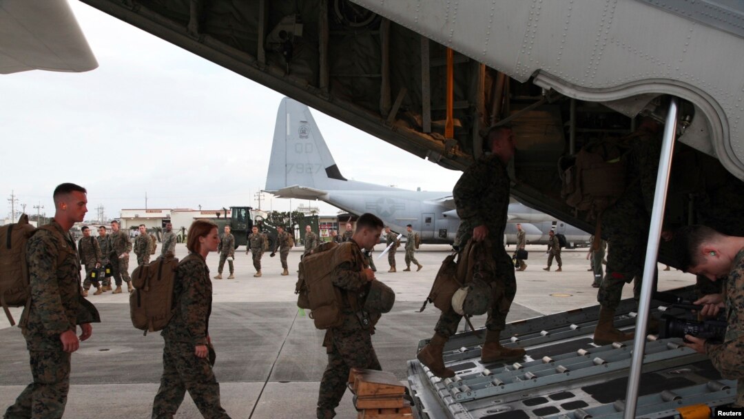 Marinir di pangkalan udara AS di Okinawa. (Foto: dok.)