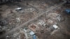 Aerial view of houses damaged during the fighting with the Russian troops in the village of Kamenka, Kharkiv region, Ukraine, March 17, 2024. Kamenka was retaken in autumn 2022 after it was occupied by the Russian troops. 