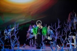 Go_A from Ukraine perform during rehearsals at the Eurovision Song Contest at Ahoy arena in Rotterdam, Netherlands, May 17, 2021.