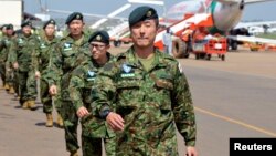 Pasukan Jepang tiba di bandara Juba, Sudan Selatan Senin (21/11) untuk bergabung dengan pasukan penjaga perdamaian PBB (UNMISS). 