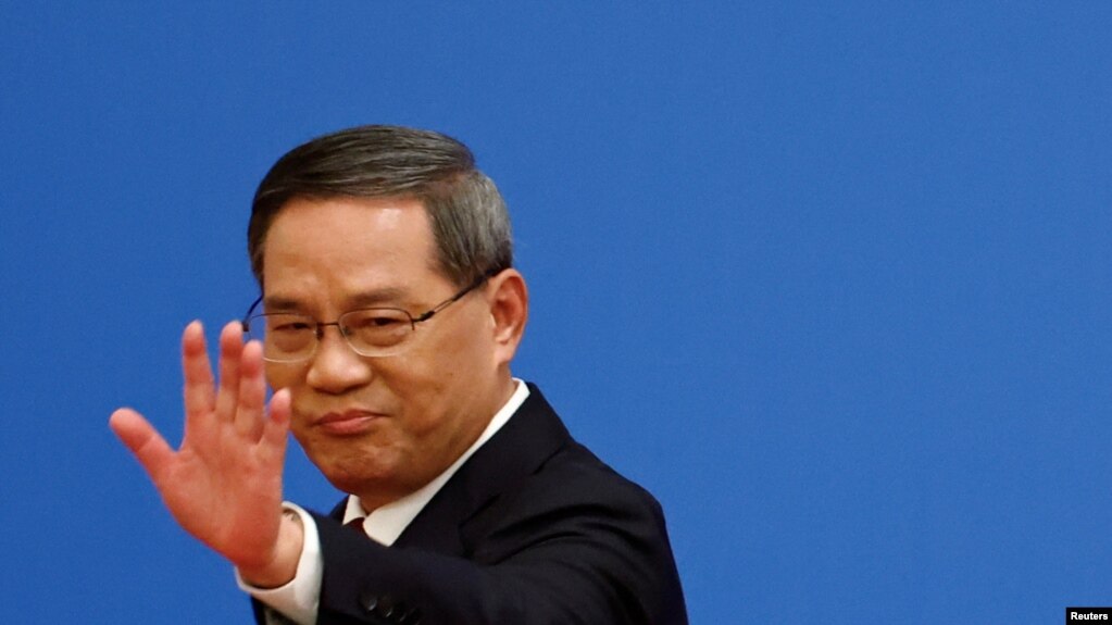 中国新任国务院总理李强2023年3月13日举行上任以来首次记者会。（路透社）(photo:VOA)