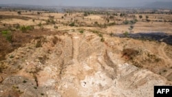 FILE - This aerial view shows a lithium mining site in Gidan Kwano, Nigeria, Jan. 23, 2025.