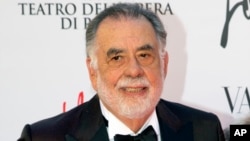 FILE - Director Francis Ford Coppola arrives at the Rome Opera House, in Rome, May 22, 2016. The 16th Tribeca Film Festival closed with a “Godfather” cast reunion and a back-to-back screening of parts one and two of Coppola’s classic saga.