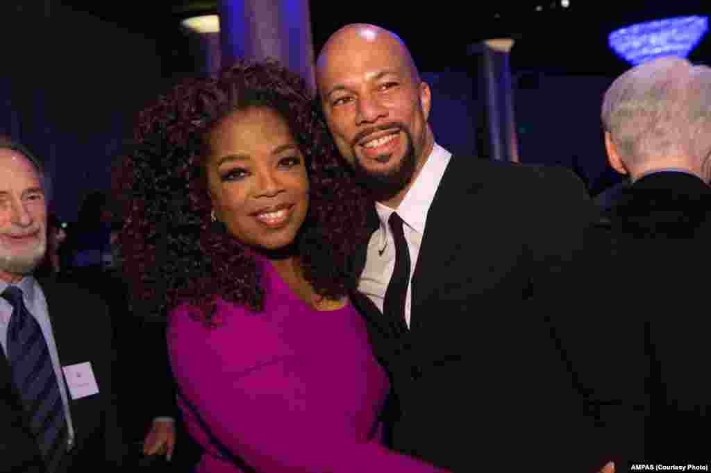 Oscar&reg; nominees Oprah Winfrey and Common at the Oscar&reg; Nominees Luncheon in Beverly Hills, Feb. 2, 2015.