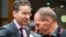 Grčki i holandski ministri finansija, Janis Varufakis i Jerun Dejselblum na sastanku u Briselu, 17. februar 2015.