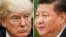 FILE - This combination of file photos shows U.S. President Donald Trump on March 28, 2017, in Washington, left, and Chinese President Xi Jinping, Feb. 22, 2017, in Beijing. 
