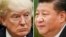 Foto kombinasi dua pemimpin dunia (dari kiri): Presiden AS Donald Trump dan Presiden China Xi Jinping.