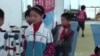 Students at Hanwang Elementary School, China.