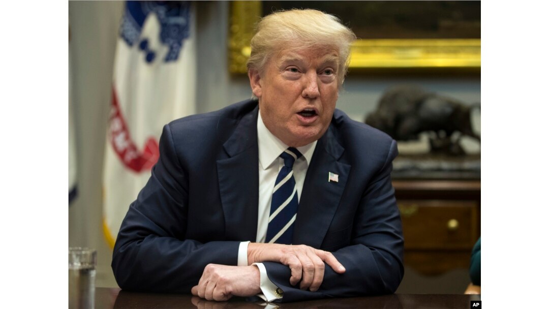 FILE - President Donald Trump speaks in the Roosevelt Room of the White House, Jan. 11, 2018. In a tweet on Jan. 6, he slammed reports questioning his mental stability and referred to himself as a "very stable genius."