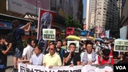 香港泛民举行抗议选举政治筛选游行