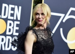 Nicole Kidman a su llegada a los premios Globos de Oro. Beverly Hilton Hotel. Beverly Hills, California. Enero 7, 2018.