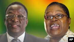 VaEmmerson Mnangagwa naAmai Joyce Mujuru. Collage by Ntungamili Nkomo