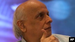 FILE - Indian Bollywood director Mahesh Bhatt is pictured at a promotional event for one of his films in New Delhi, June 10, 2015. Obed Radiowala was sought in connection with a plot to kill Bhatt.