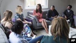 Catherine, the Duchess of Cambridge, attends the launch of Maternal Mental Health Films ahead of Mother's Day with Best Beginnings and Heads Together at The Royal College of Obstetricians and Gynaecologists.