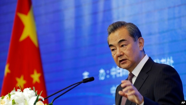图为中国国务委员兼外长王毅。（2019年5月10日）