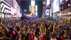 Празднование Нового года на Таймс-сквер, Нью-Йорк, 1 января 2022 года